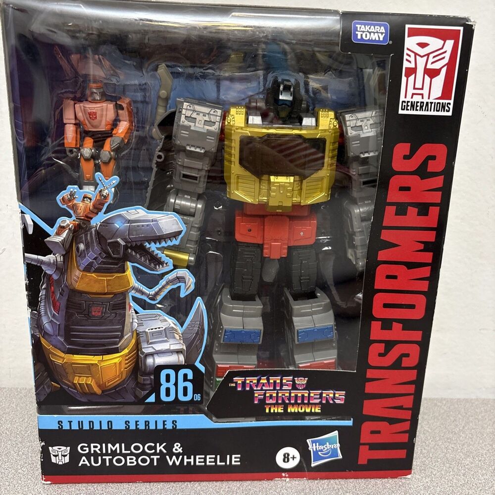 Hasbro Transformers 86-06 Grimlock and Autobot Wheelie New-Open Box